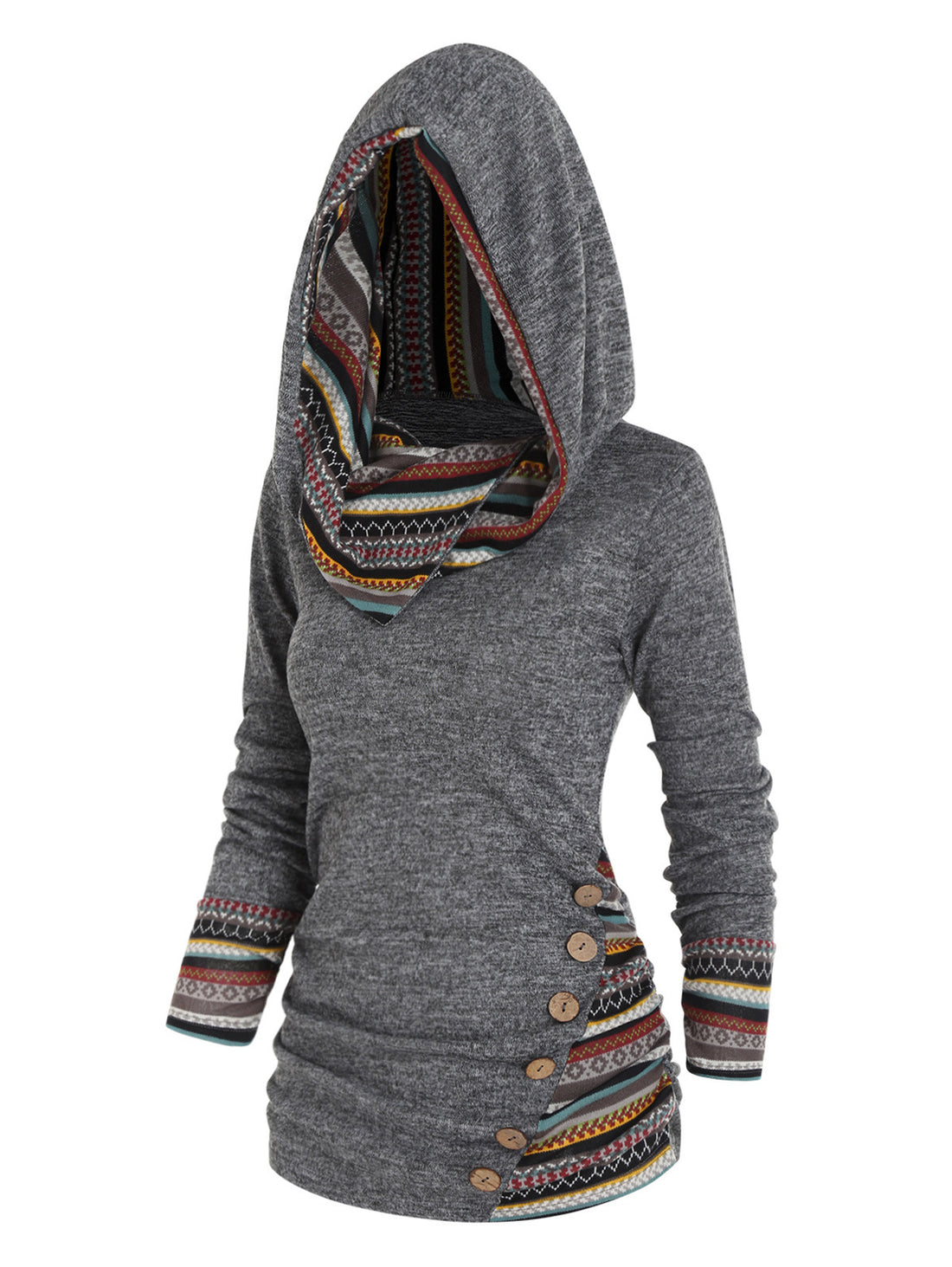 Knitted Long Sleeve Button Top Women - cas7m