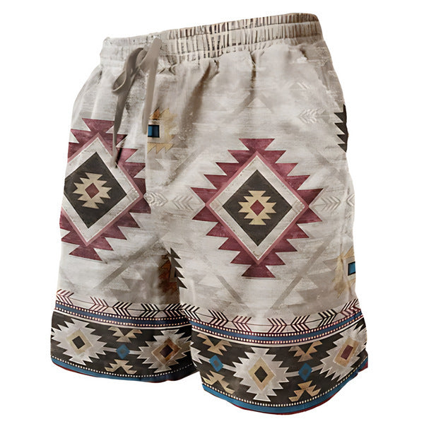 3D Printed Breathable Soft Casual Loose Shorts Men - cas7m