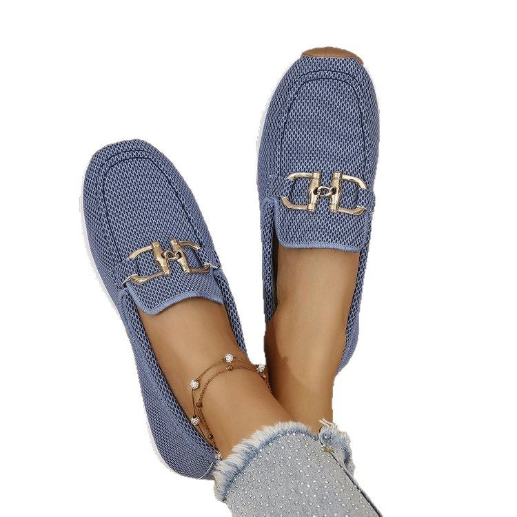 Women's Solid Color Flat Sneakers - Casual Lightweight Walking Shoes For Daily Wear And Comfortable All-match Style - cas7m