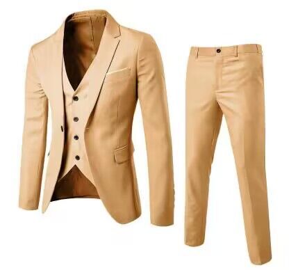 Suit Set Three-piece Set Slim-fit Korean Formal Wear - cas7m