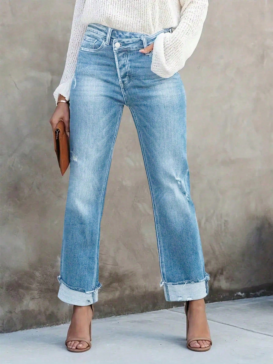 Women's Fashion Individual Casual Loose Jeans - cas7m