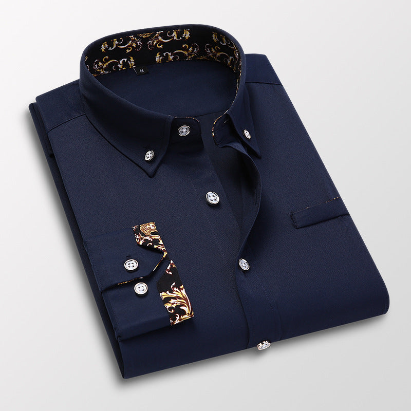 Men's Casual Business Long Sleeve Shirt - cas7m