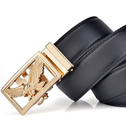 Mens Automatic-Buckle Business-Casual Belt - cas7m