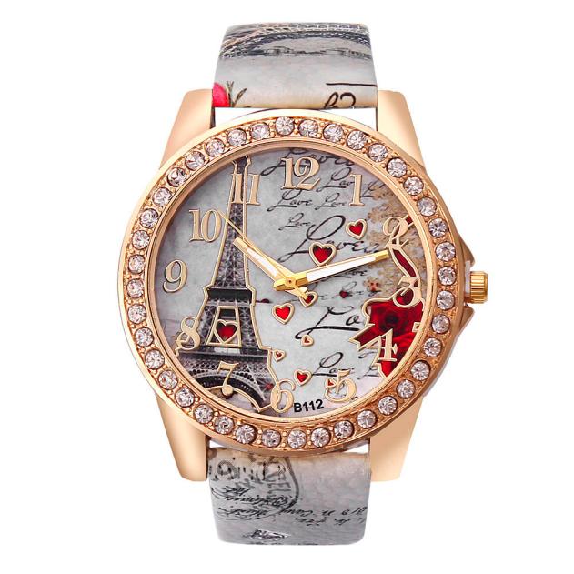 Chic Women's Quartz Watch with PU Leather Strap - Perfect Gift - cas7m