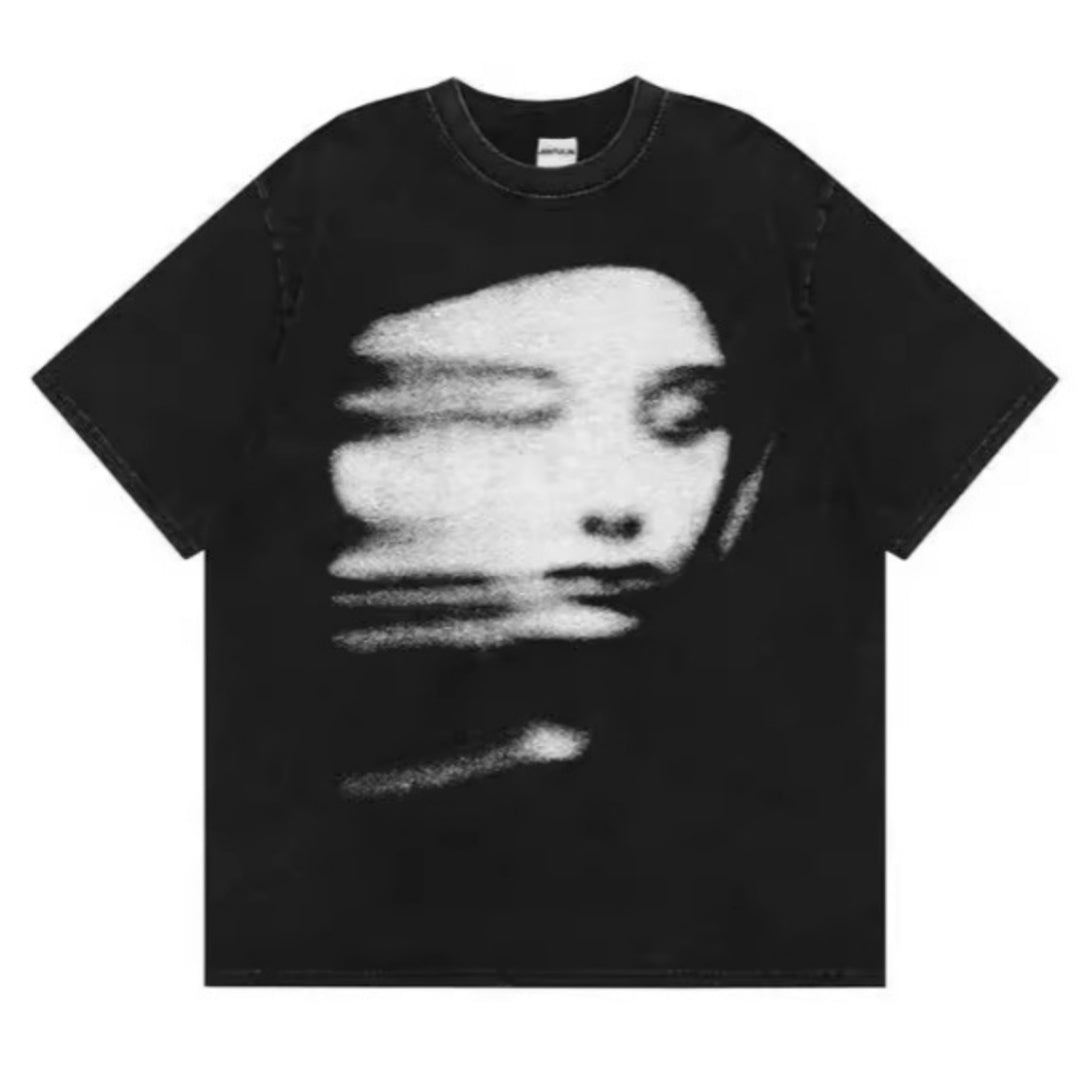 Summer Men's Harajuku T-shirt Red Face 3D Printed Short-sleeved Top - cas7m