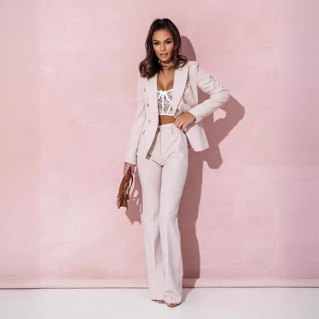 Women's Business Suit Double Breasted Suit - cas7m