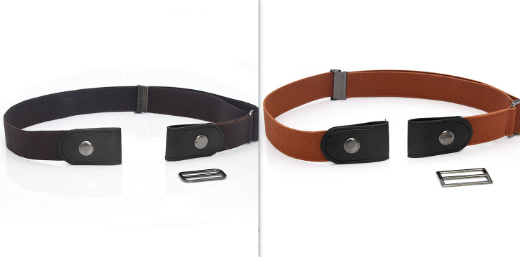 New Slim Elastic Invisible Belt Simple Lazy Belt Fat Elastic Leather - cas7m