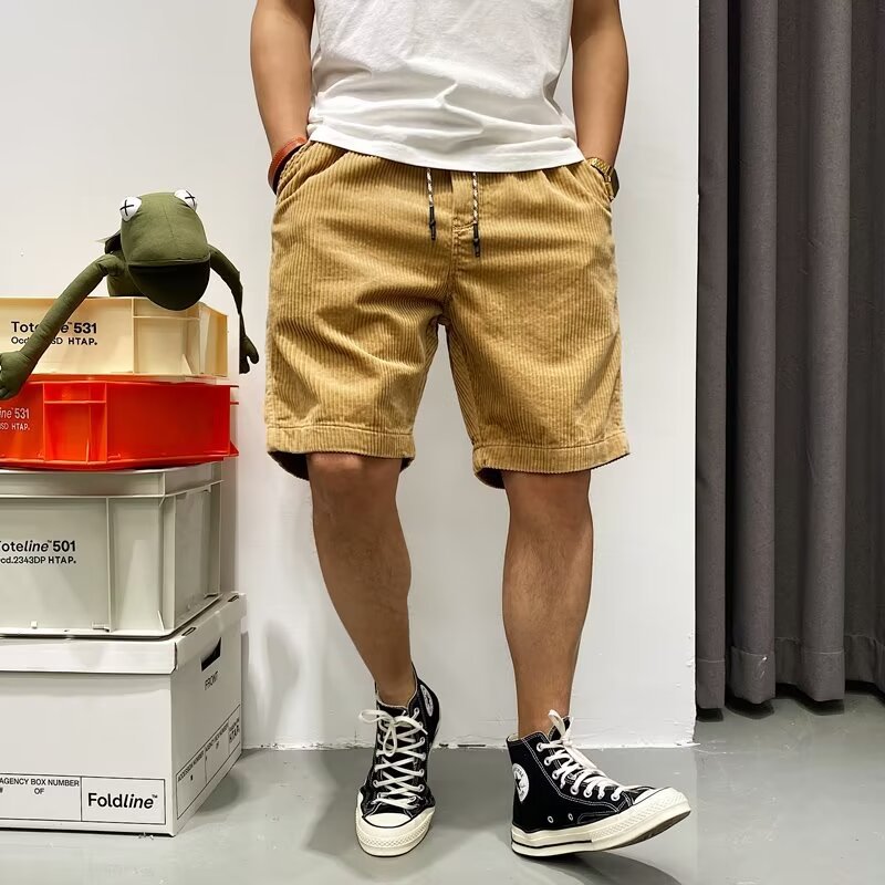 Summer American Retro Trendy Workwear Shorts Men - cas7m