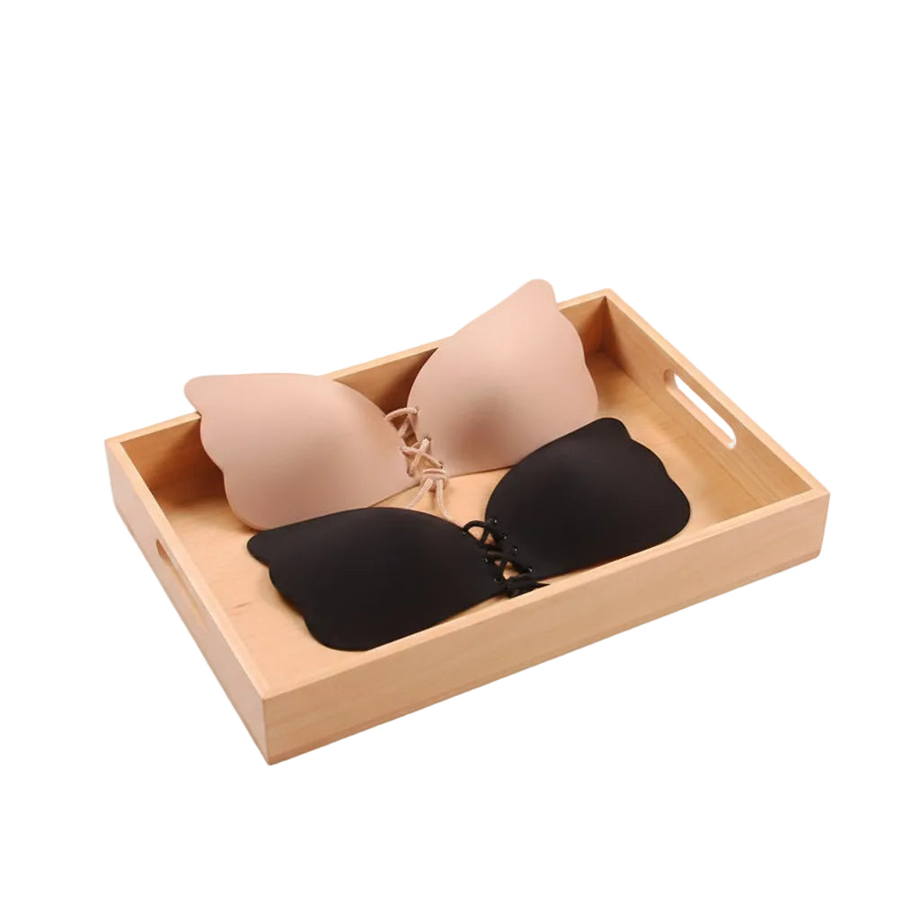 Invisible Comfort: Nylon Polyester Strapless Bra with Front Buckle - cas7m