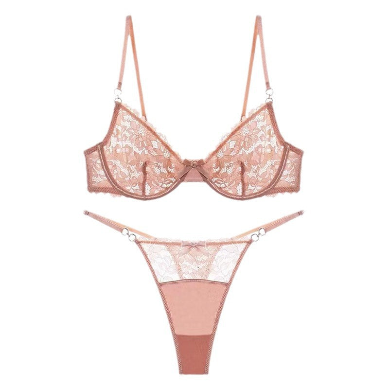 Luxe Lace French Bra Set - Breathable, Shaping, 4 Seasons Comfort - cas7m