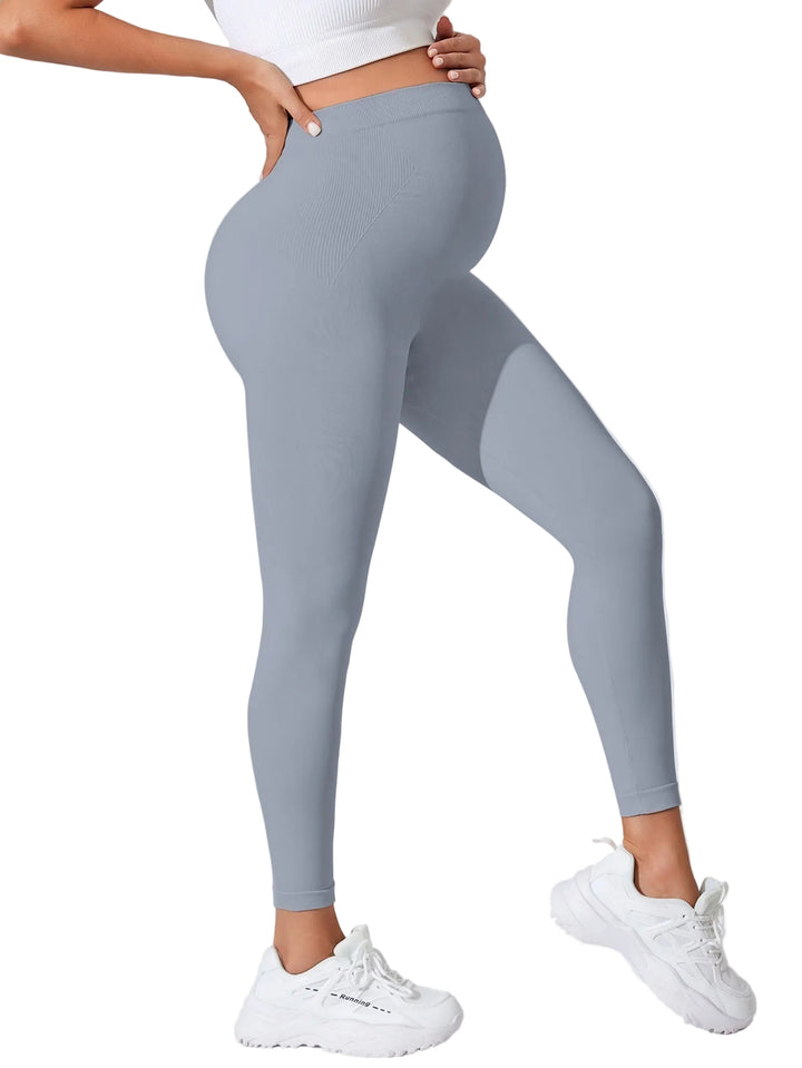 Pregnant Women Yoga Pants Slim High Waist Seamless Leggings Tight - cas7m