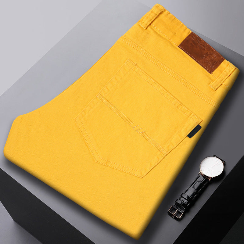 Slim Fit Stretch All-matching Mid Waist Casual Jeans - cas7m