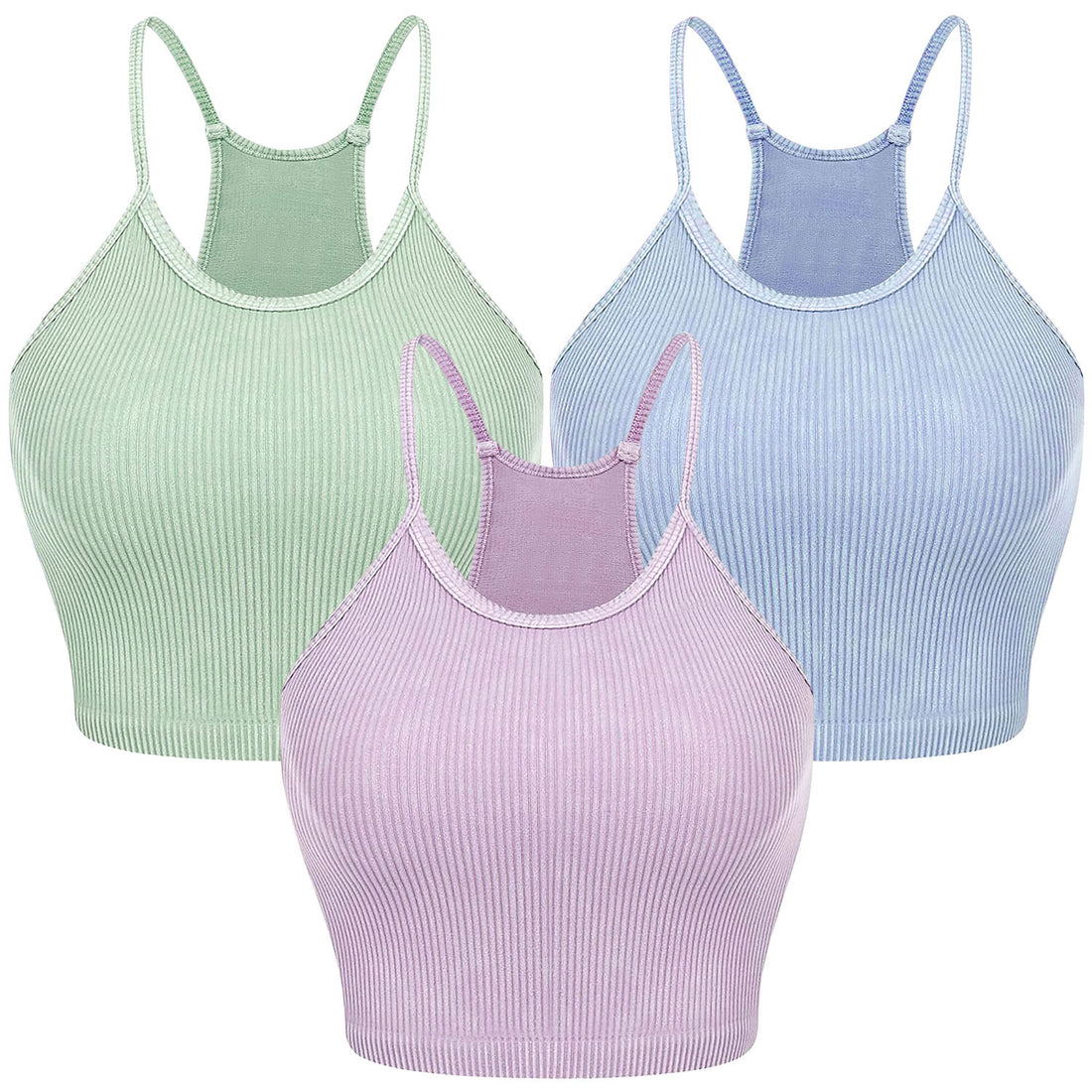 Vibrant Summer Knit Crop Top Set - 9 Colors, Soft & Stretchy - cas7m