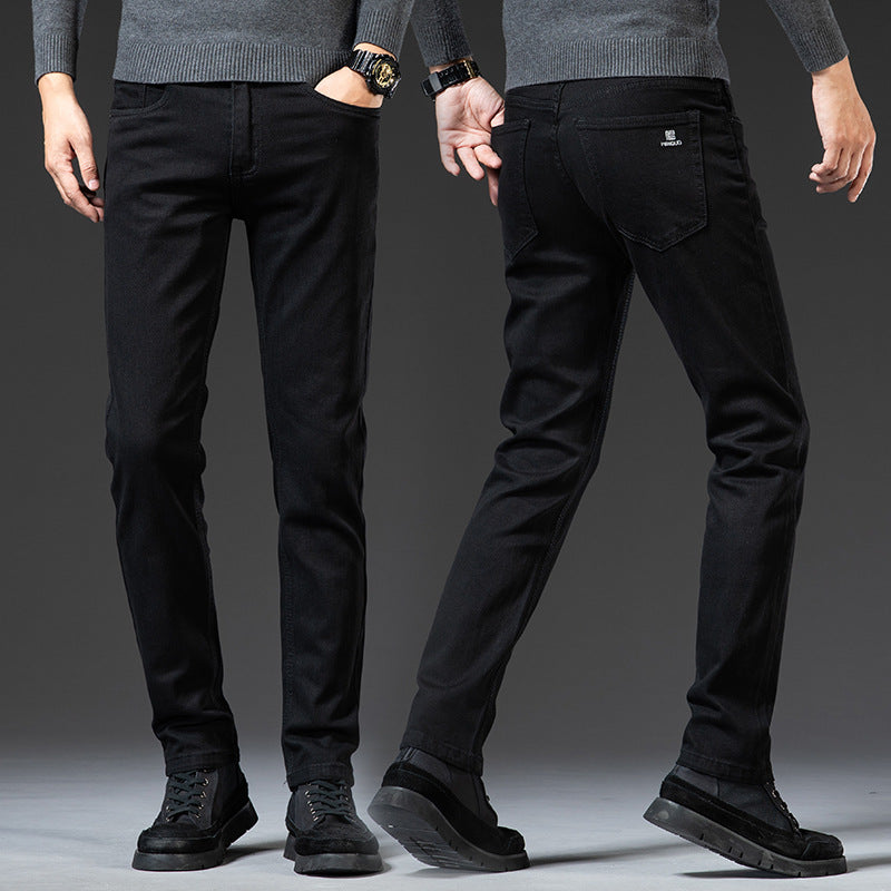 Slim Fit Elastic Straight Jeans For Men - cas7m