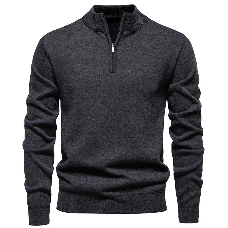 Men's Knitwear Top Half Zipper - cas7m