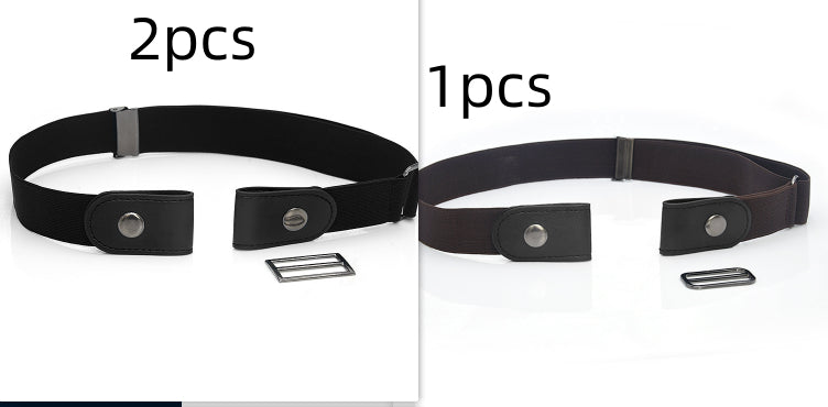 New Slim Elastic Invisible Belt Simple Lazy Belt Fat Elastic Leather - cas7m