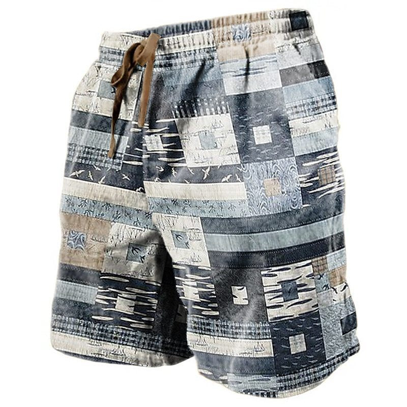 3D Printed Breathable Soft Casual Loose Shorts Men - cas7m