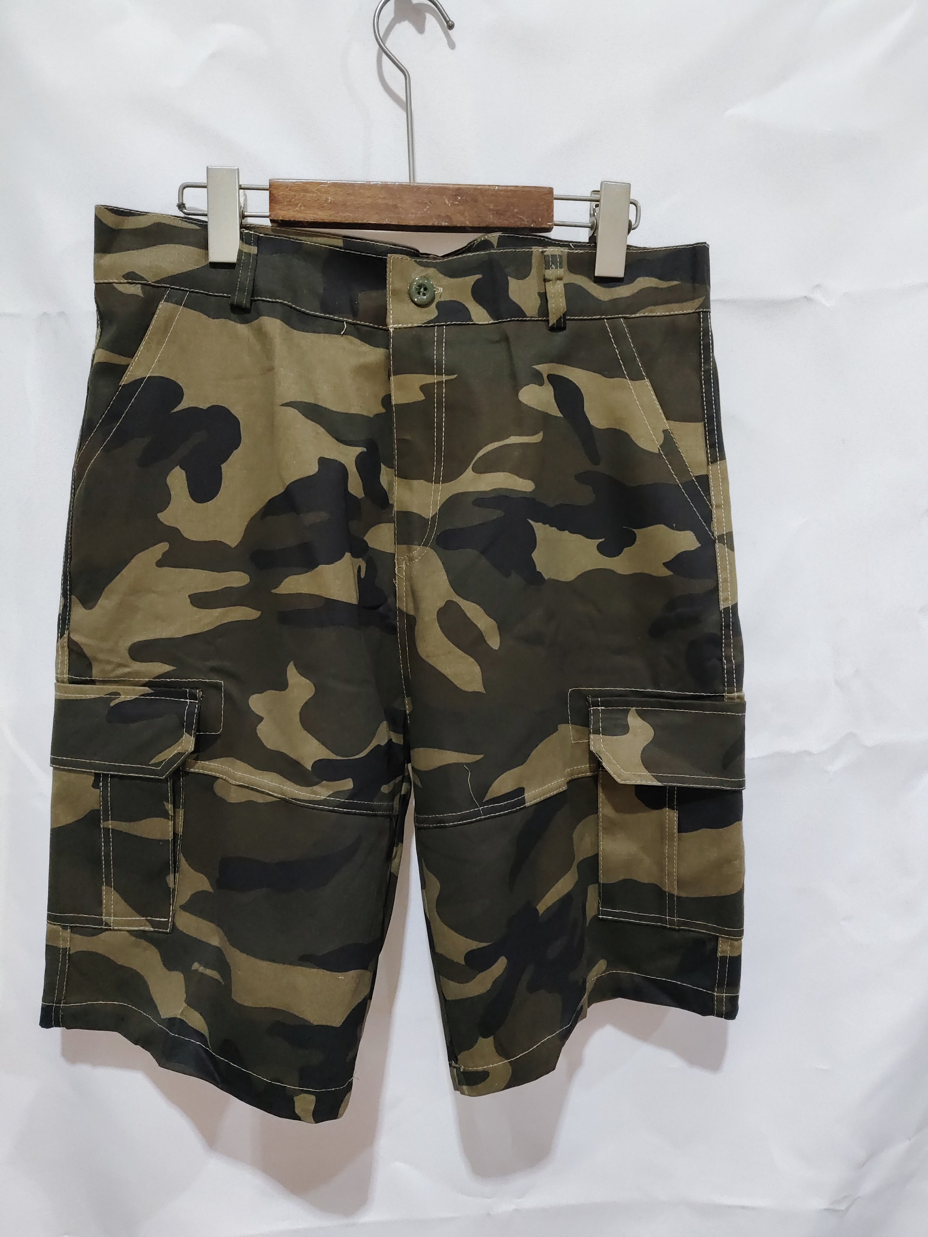 Summer Loose Five Points Casual Camouflage Workwear Shorts Men - cas7m