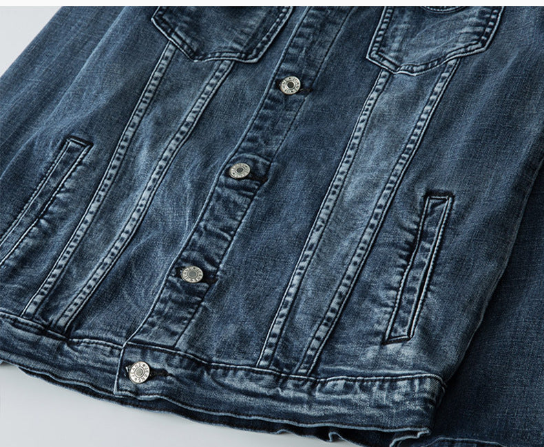 Plus Size Men's Denim Clothes Jacket Coat - cas7m