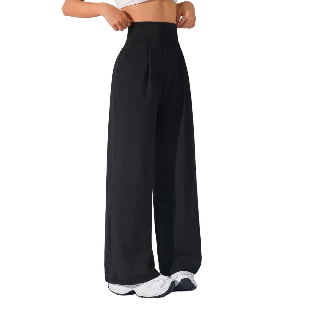 Ladies' Slimming High-Waisted Straight Pants - cas7m