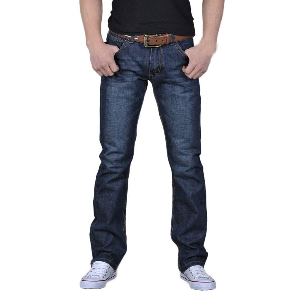Kangma Men's Stretch Bootcut Jeans