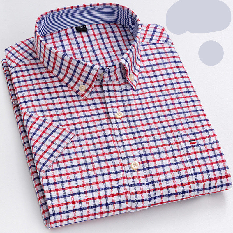 Summer New Short-Sleeved Shirt Men - cas7m