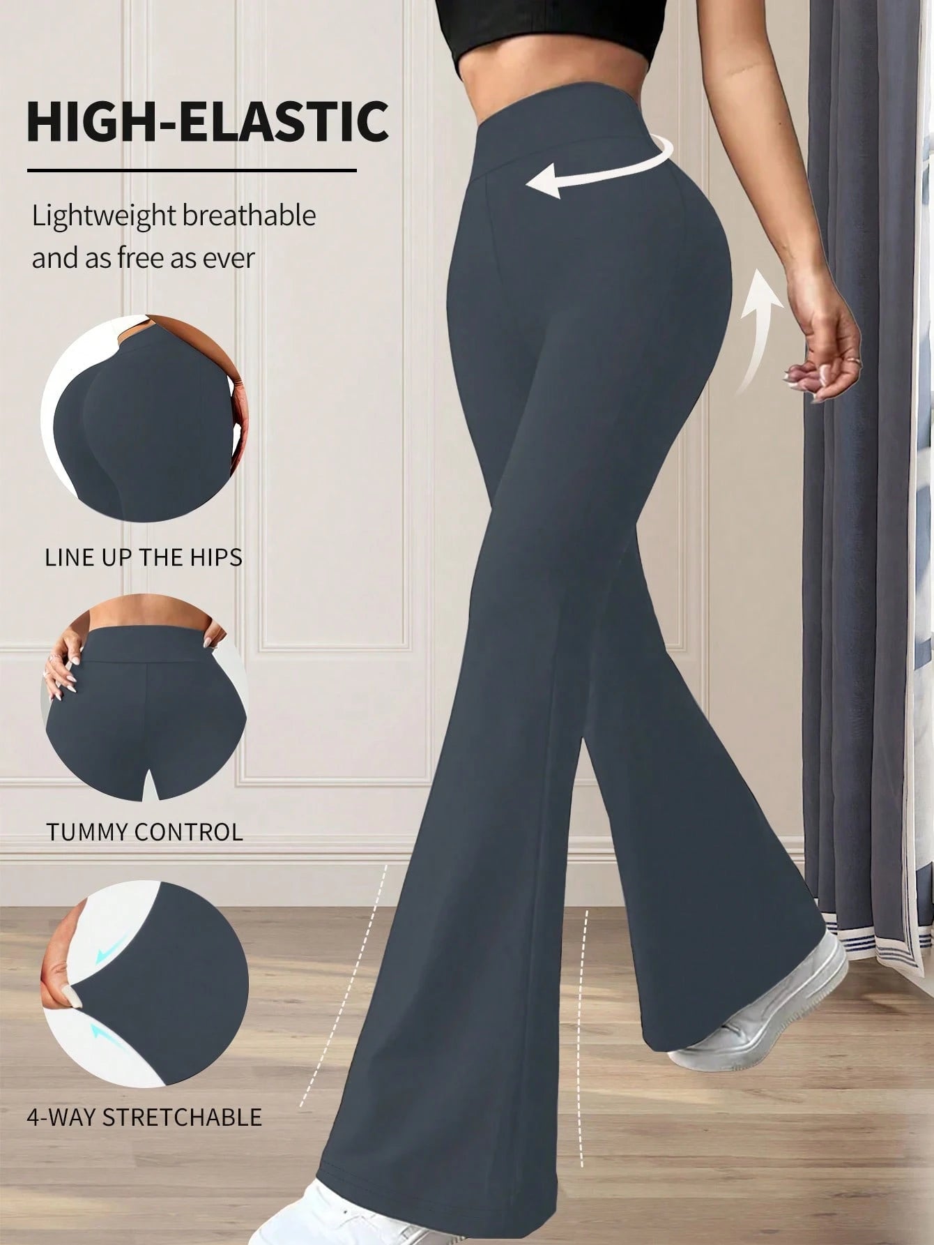 Flare Leggings For Women Yoga Pants High Waisted Flare Leggings Bootcut Casual Yoga Pants - cas7m