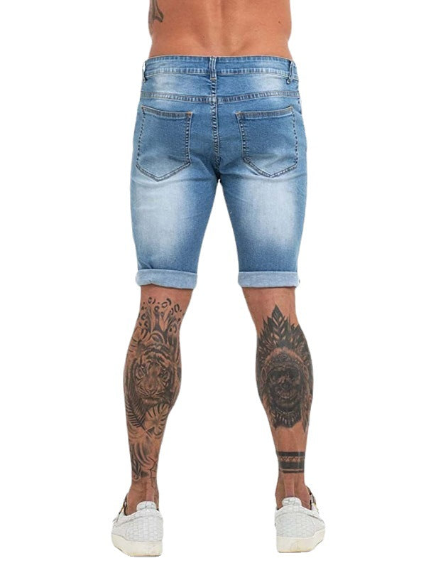 Summer Popular Light Color Men's Ripped Jeans - cas7m