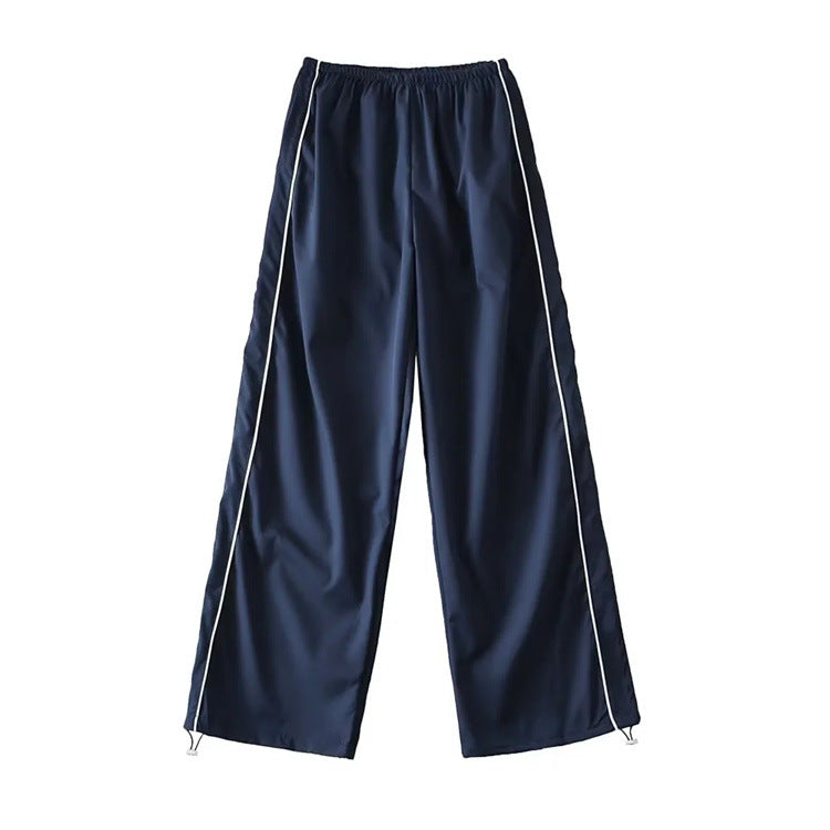 Women's Drawstring Striped Quick-drying Casual Pants - cas7m