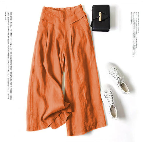 Women's High Waist Thin Slim Ninth Pants - cas7m