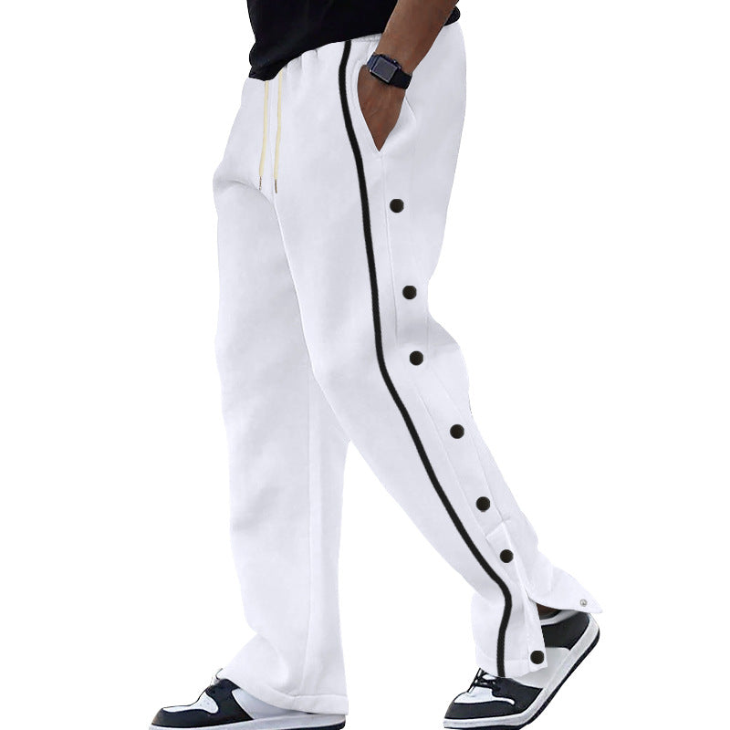 Casual Sports Breasted Pants Men's Loose Straight Trousers - cas7m