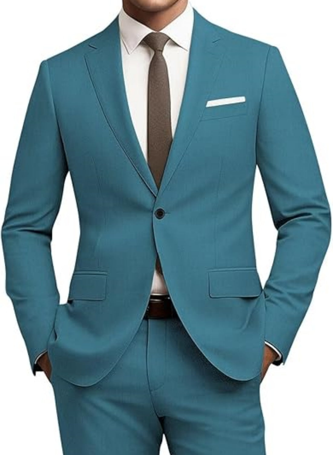 Men's Business Formal Suit Set - All Season Slim Fit - cas7m