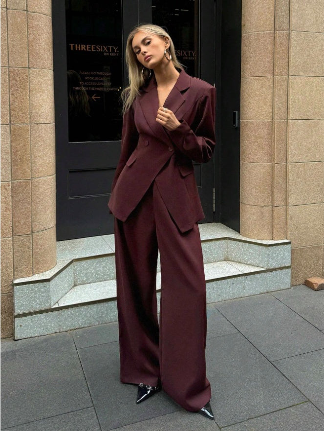 Solid Color Polyester Loungewear Set - 6 Sizes Available - cas7m