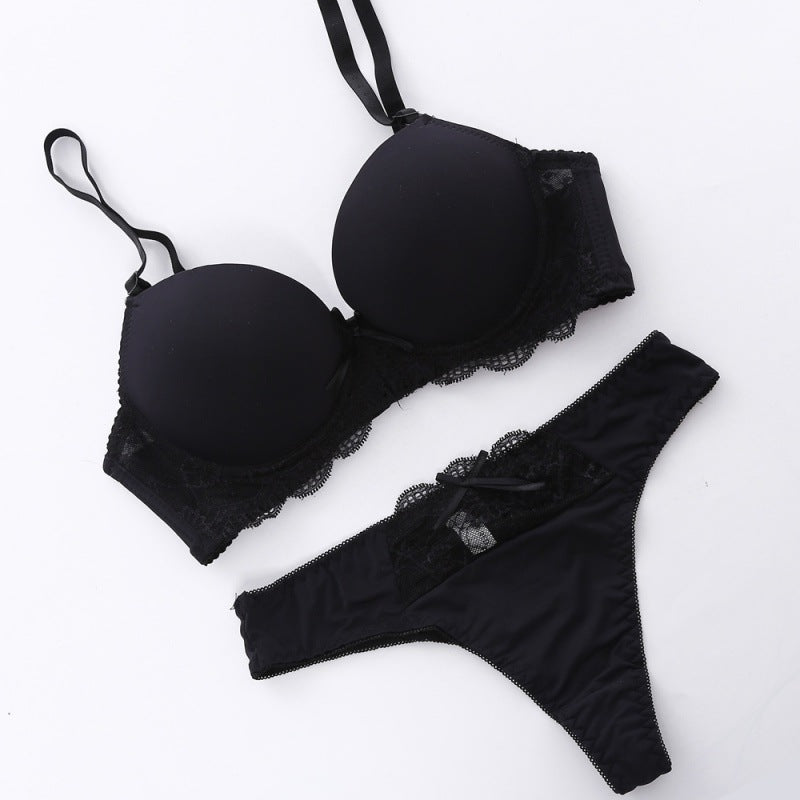 European And American Comfortable Push Up Bra Set - cas7m