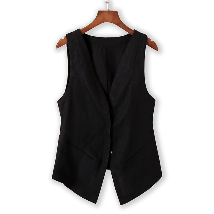 Women's Casual Linen Short VestUndershirt - cas7m