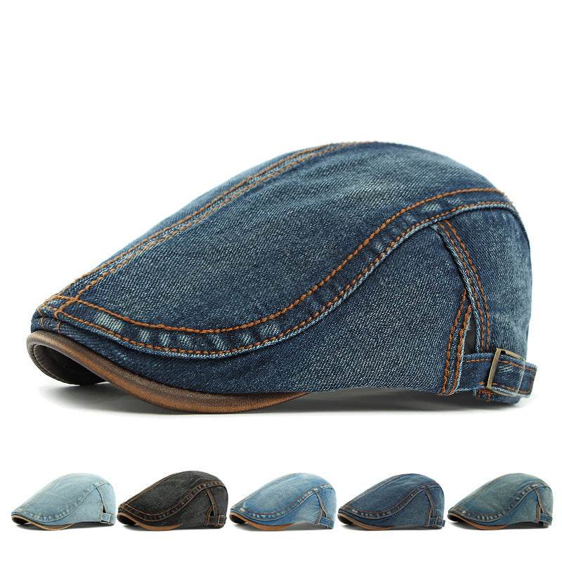 Washed Denim Hat Korean Fashion Women's Fashion Beret - cas7m