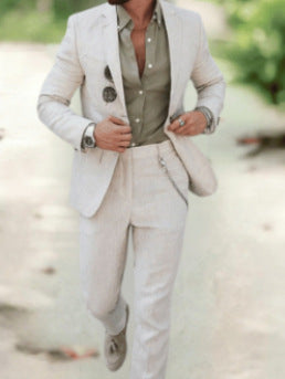 New SpringSummer Commuter Casual Plus-Size British Suit For Men - cas7m
