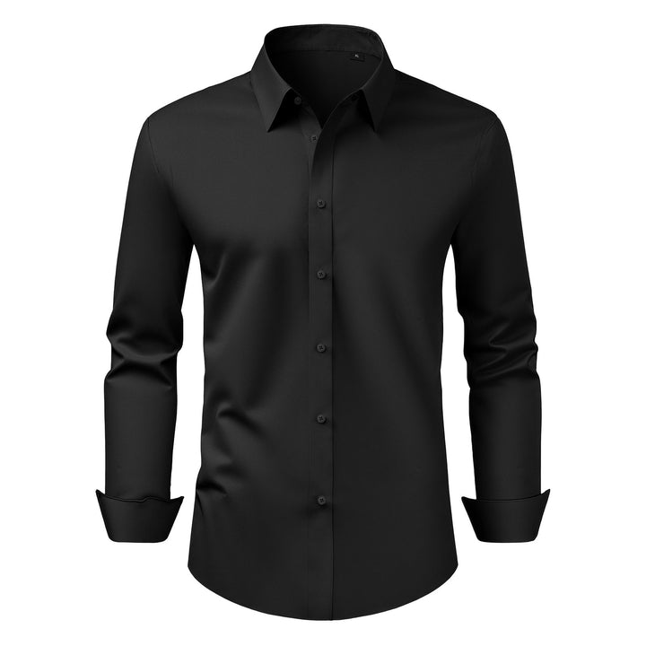 Men's Premium Stretch Cotton Shirt – Wrinkle-Free, Tailored Fit - cas7m