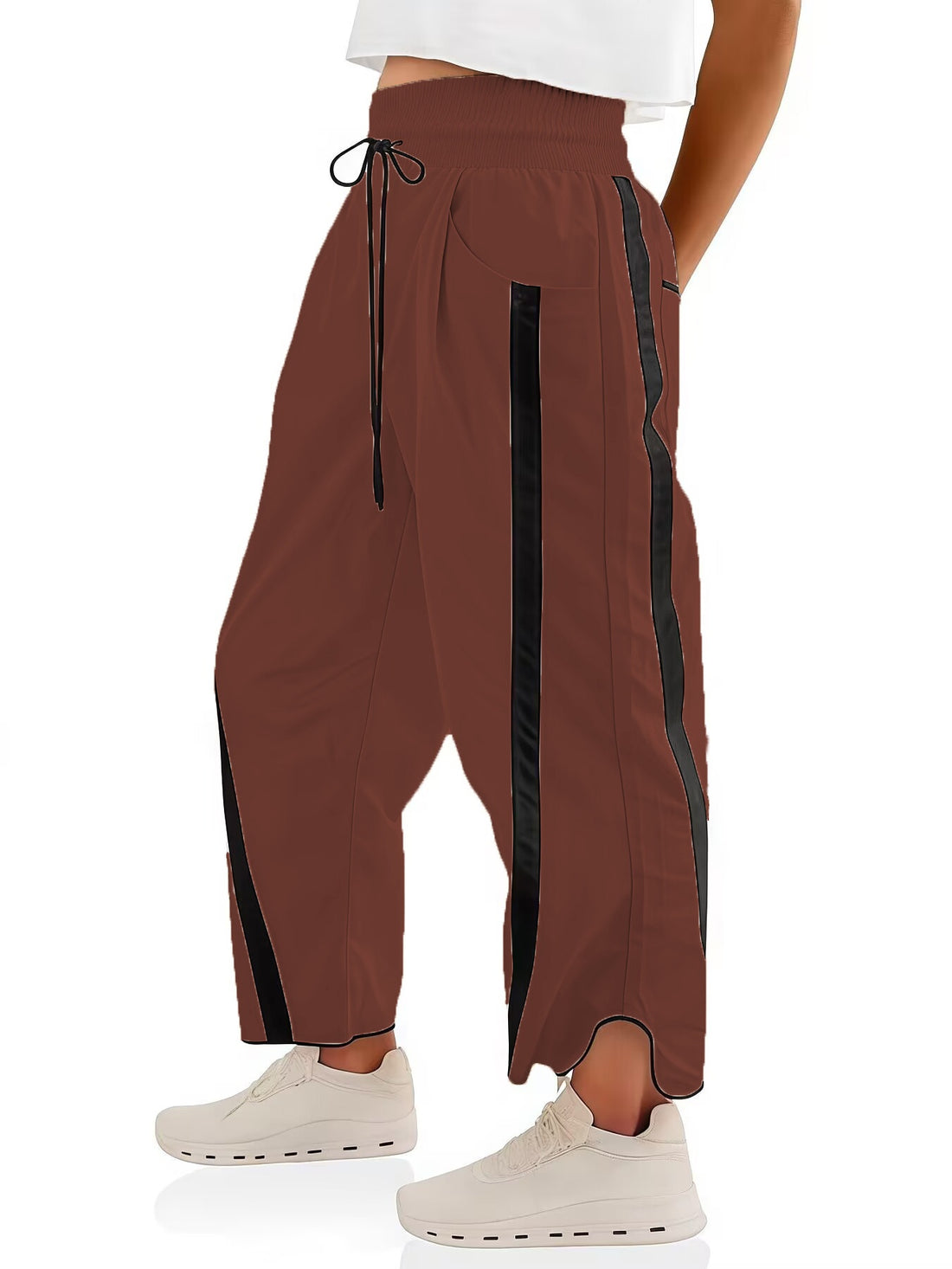 Casual Loose Drawstring Bucket Pants Women's Clothing - cas7m