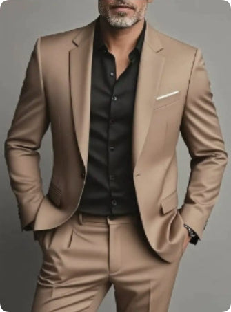 Men's Business-Casual Two-Piece Suit Set - cas7m