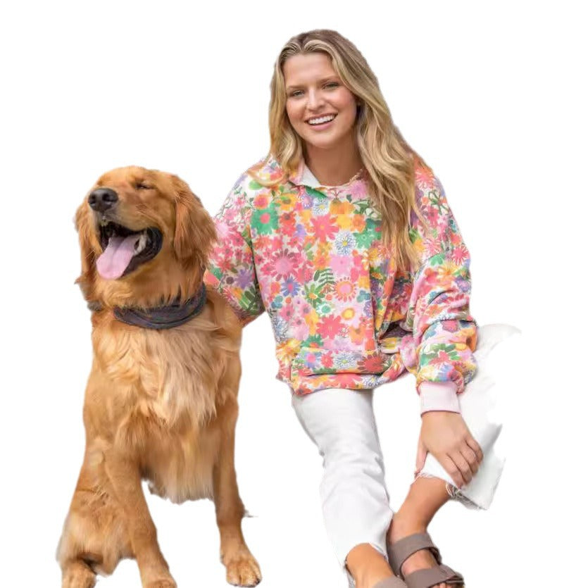 Women's Digital Printed Hoodie - cas7m