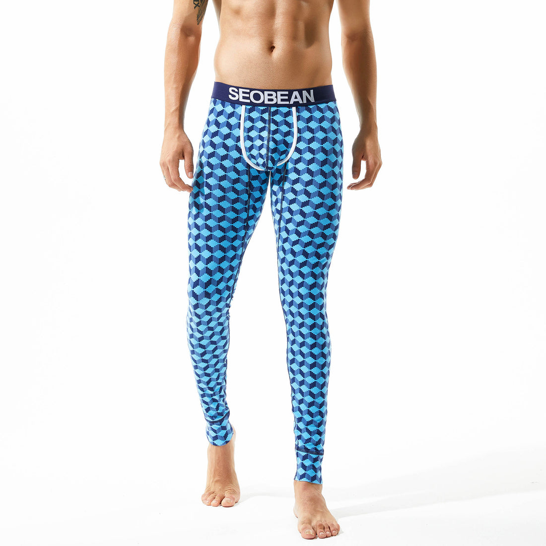 Men's Long Johns Elastic Breathable Cotton Thermal Pants - cas7m