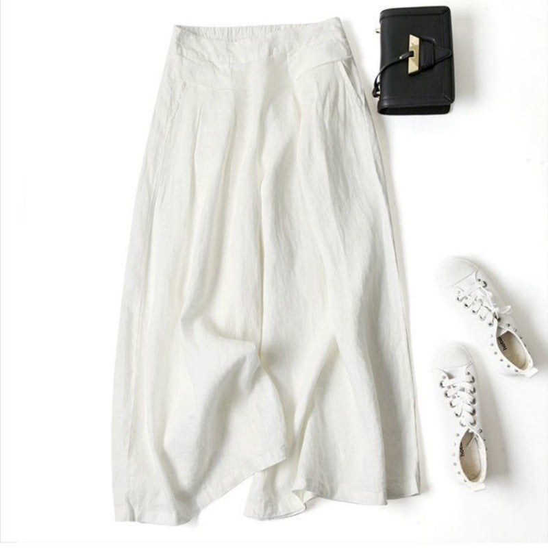 Women's High Waist Thin Slim Ninth Pants - cas7m