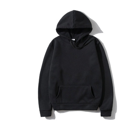 Cotton Fleece Solid Color Hoodie Sweatshirt - cas7m