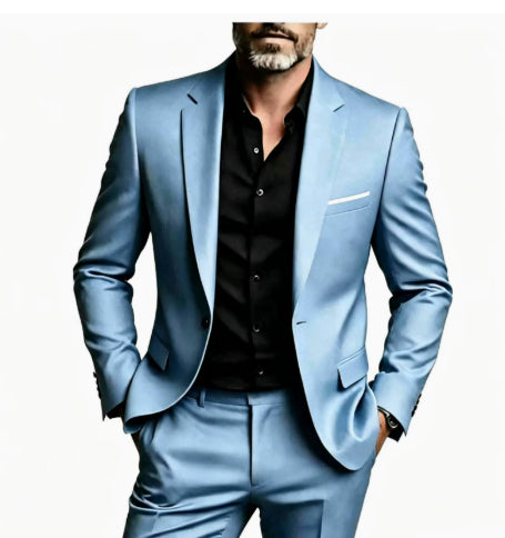 Men's Business-Casual Two-Piece Suit Set - cas7m