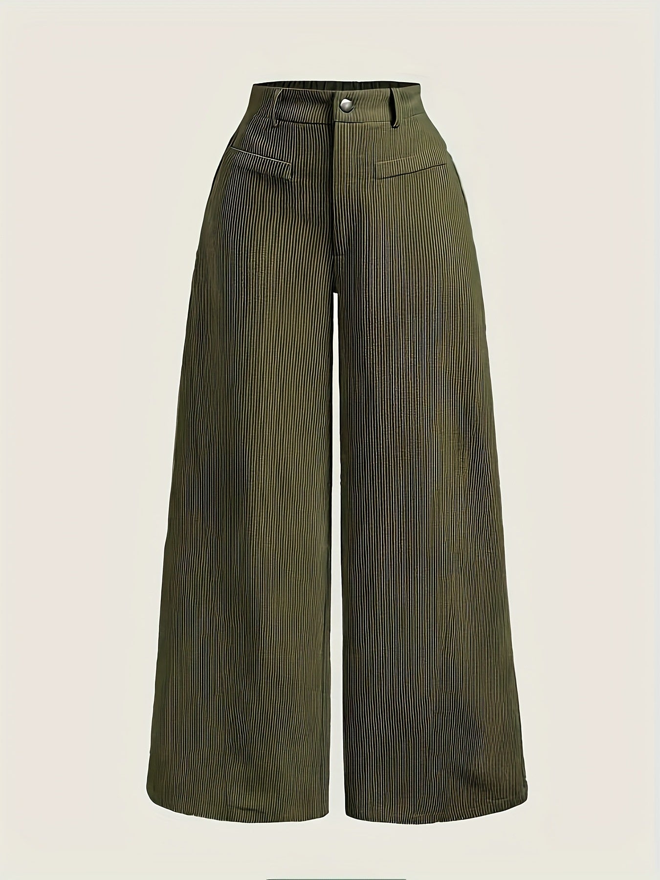 High Waist Wide Leg Pants With Vertical Stripes Straight Mopping Pants Commuter's All-matching - cas7m