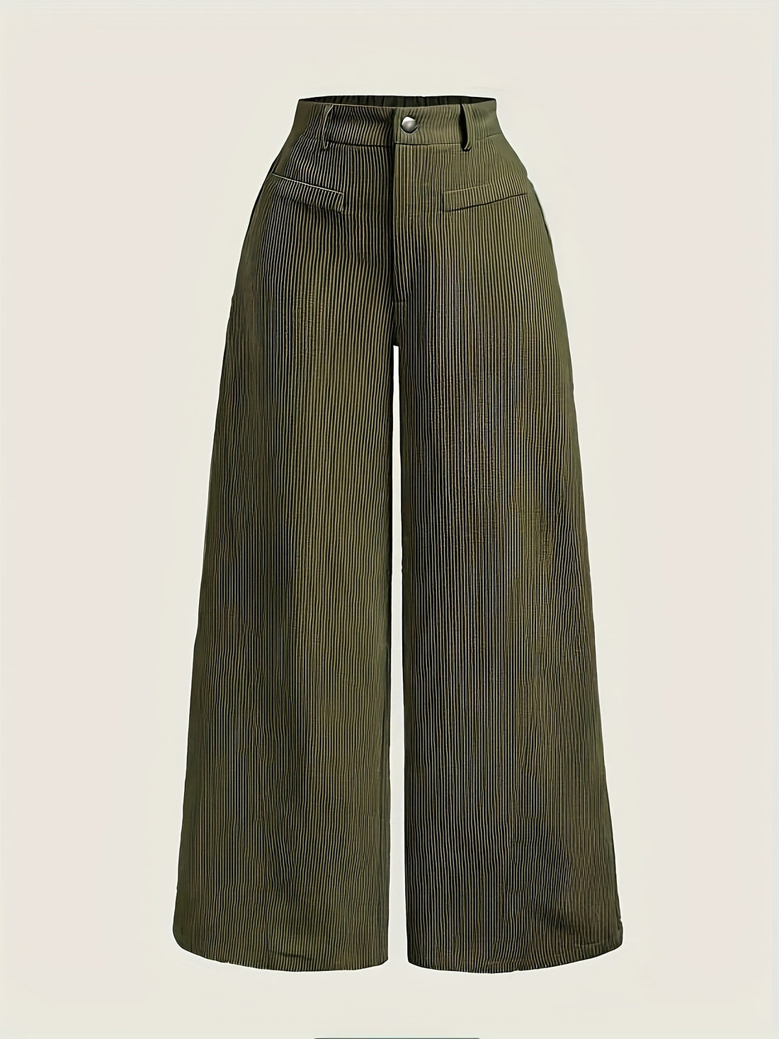High Waist Wide Leg Pants With Vertical Stripes Straight Mopping Pants Commuter's All-matching - cas7m