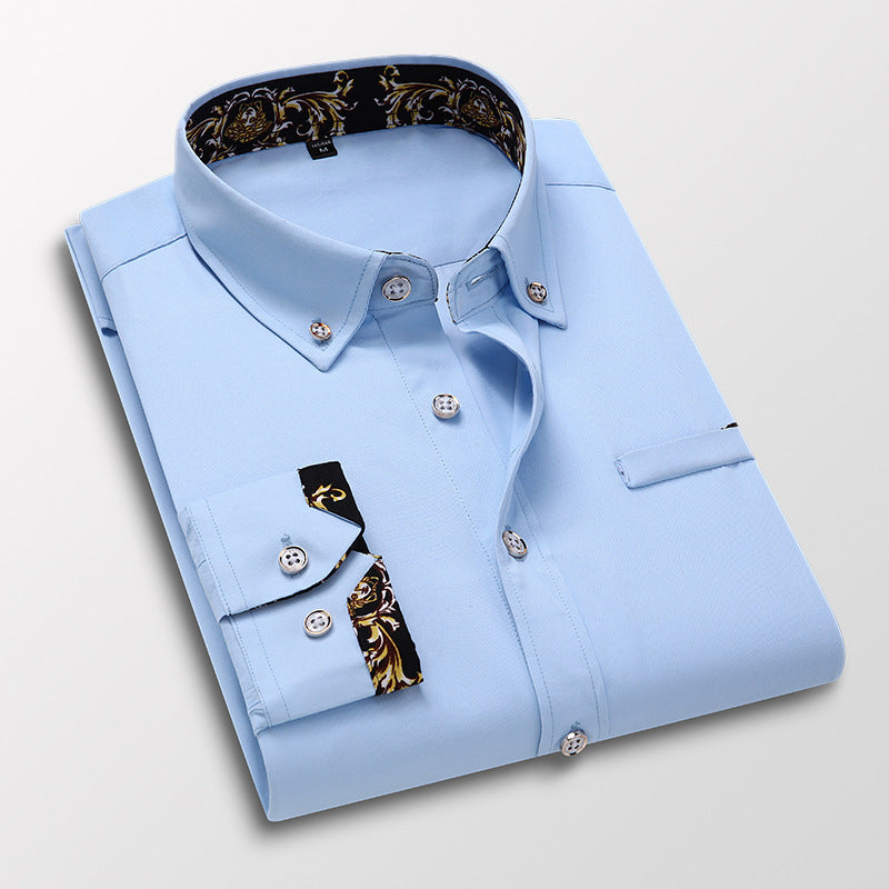 Men's Casual Business Long Sleeve Shirt - cas7m