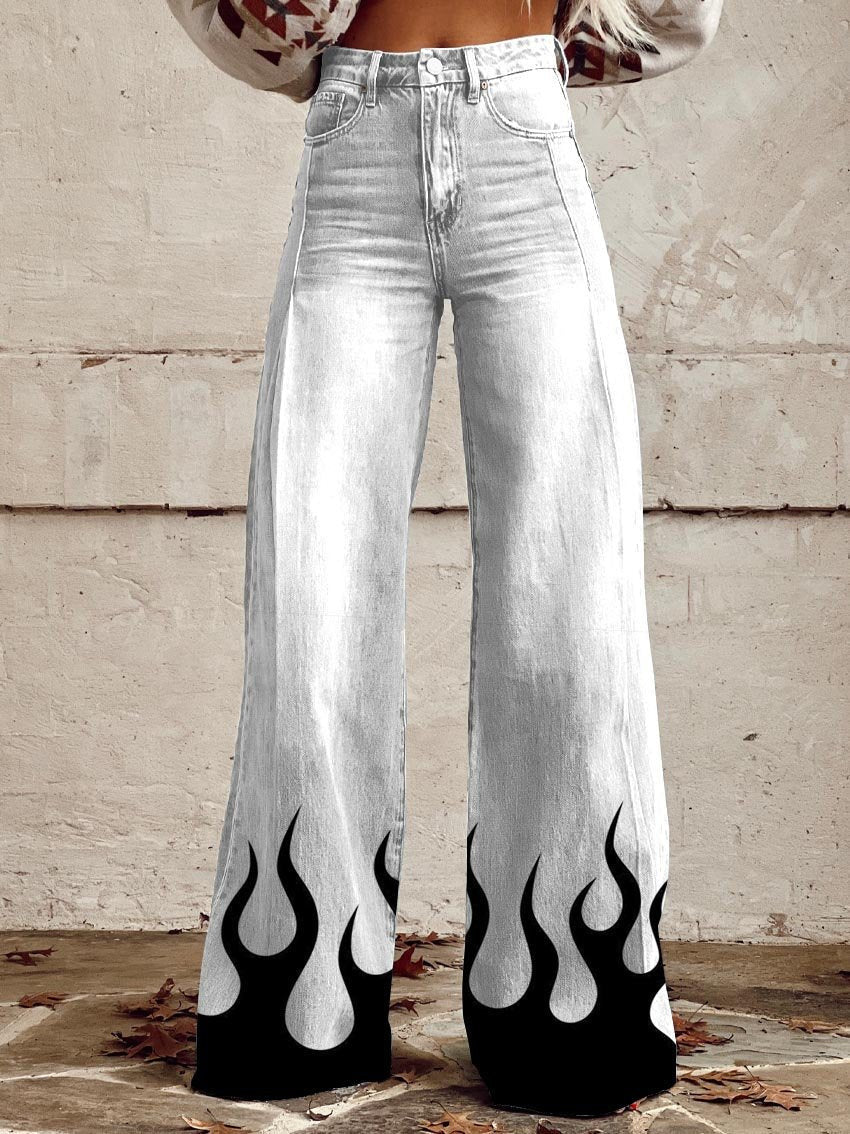 Women's Flared Thin Casual Pants - cas7m