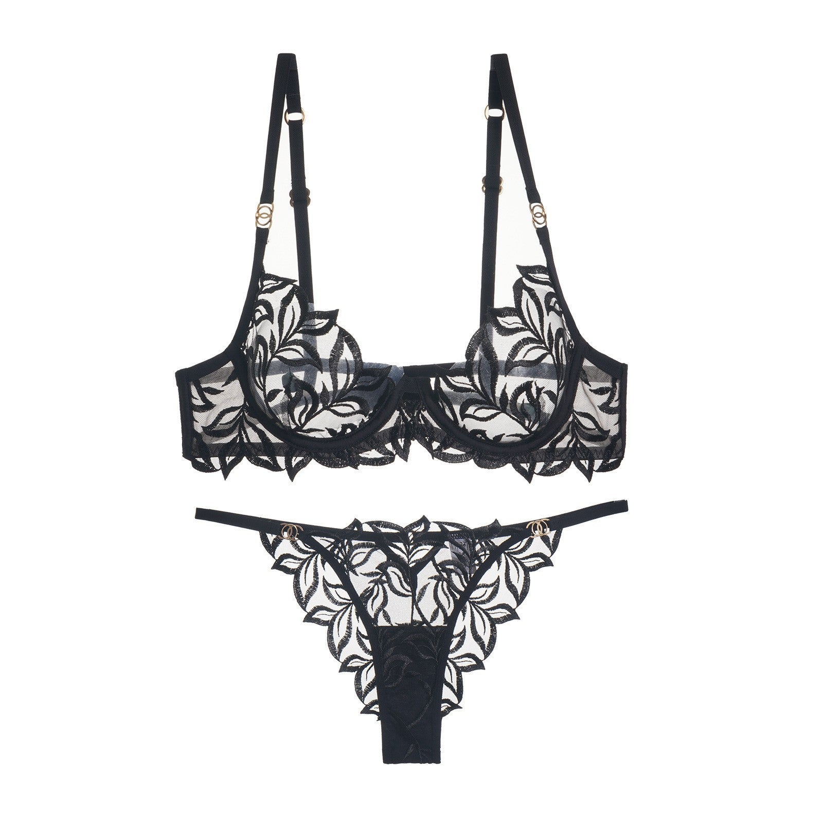 Ultra-Thin Nylon Bra Set - Breathable, Sexy & Comfortable Fit - cas7m